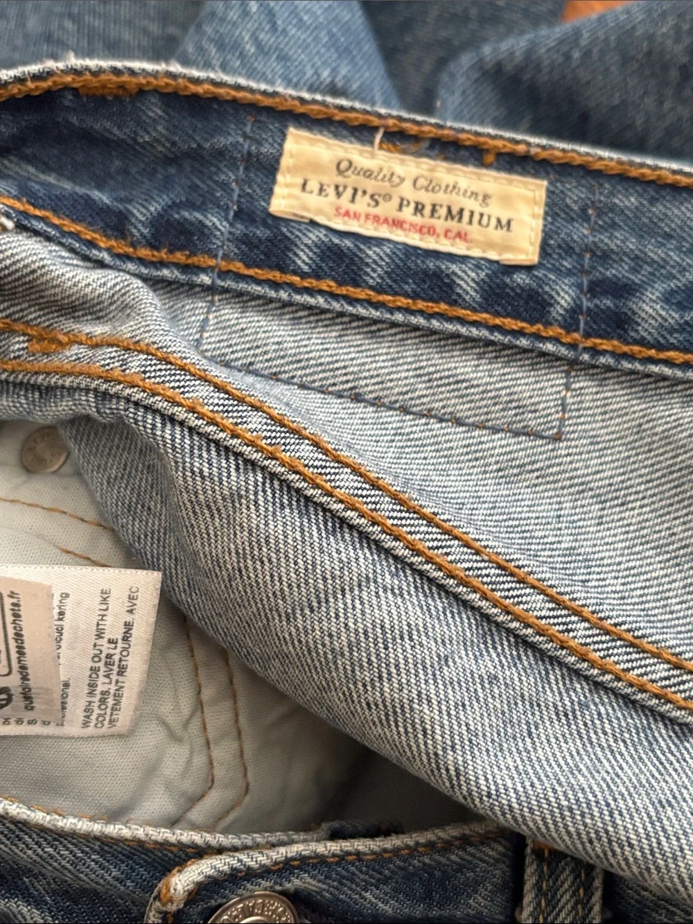Levi's Straight Leg Blue Denim Jeans